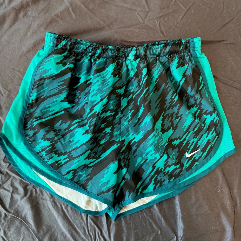 Nike Teal & Black Pattern Shorts